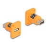 Delock - USB adaptér (F) typ D do USB (F) typ D - up to 480 Mbps - oranžová