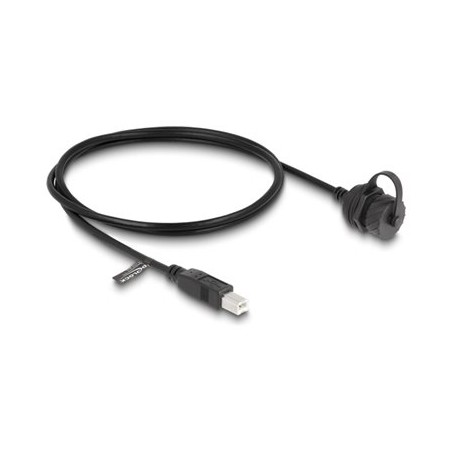 Delock - Prodlužovací šnura USB - USB typ B (M) do USB typ B (F) - 1 m - cerná
