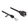Delock - Sítový kabel adaptér - 8pinový header (F) do RJ-45 (F) - 23 cm - 5.5 mm - CAT 5e - cerná