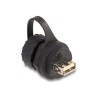 Delock - USB adaptér - USB (F) do USB typ B (F) - vodeodolný (IP68), built-in sealing cap - cerná