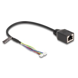 Delock - Sítový kabel adaptér - 6pinový header, 4pinový header (F) do RJ-45 (F) - 30 cm - 4 mm - CAT 5e - cerná
