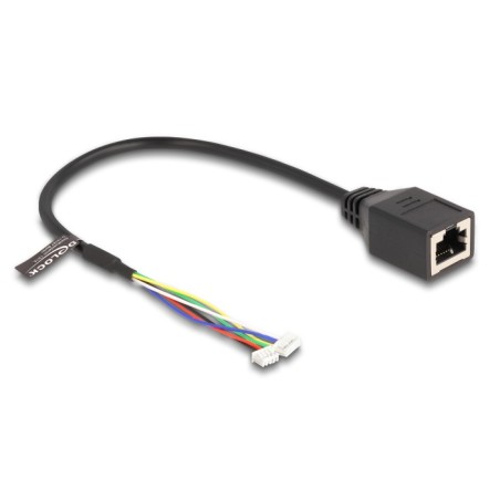 Delock - Sítový kabel adaptér - 6pinový header, 4pinový header (F) do RJ-45 (F) - 30 cm - 4 mm - CAT 5e - cerná