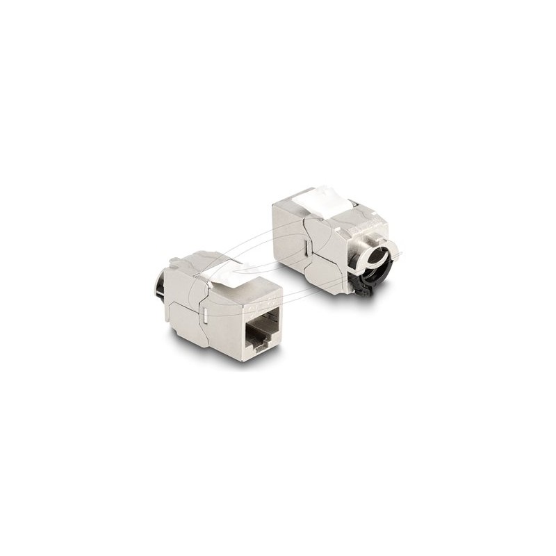 Delock - Sítový konektor - RJ-45 (F) do LSA - STP - CAT 6a - locking tab, cable tie-free