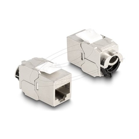 Delock - Sítový konektor - RJ-45 (F) do LSA - STP - CAT 6a - locking tab, cable tie-free