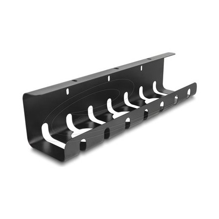 Delock - Držák kabelu - montáž pod stul - 43 cm - cerná (balení 2)