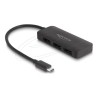 Delock - Rozdelovac video / audio - 4K 60Hz, DP Alt Mode, MST, USB Type-C - 3 x DisplayPort - desktop