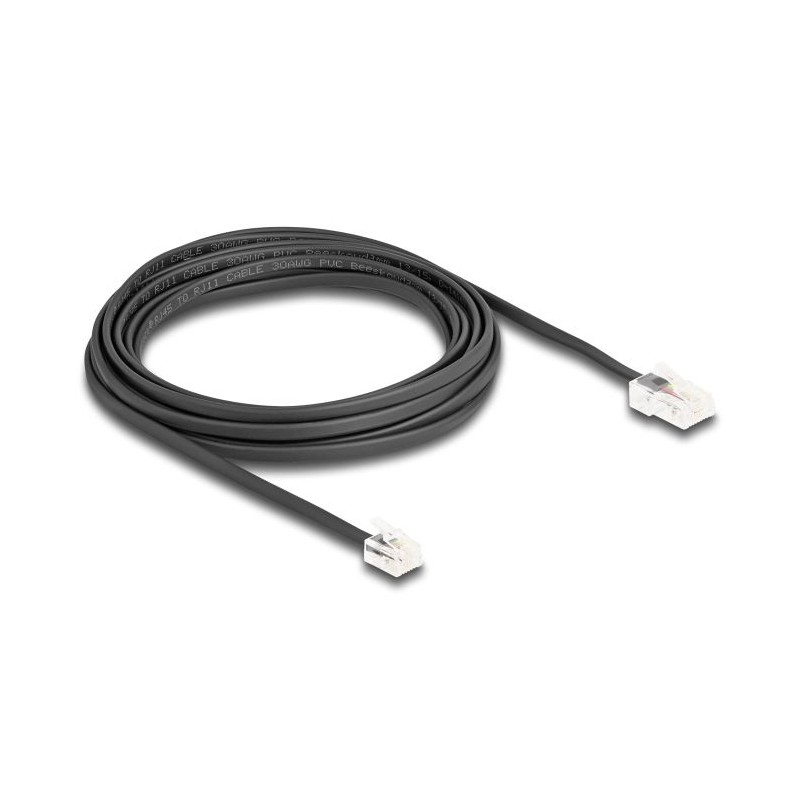 Delock - Telefonní kabel - RJ-45 (M) do RJ-11 (M) - 5 m - cerná