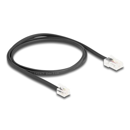 Delock - Telefonní kabel - RJ-45 (M) do RJ-11 (M) - 1 m - plochý - cerná
