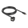 Delock - USB kabel - 24 pin USB-C (M) zahnutý do USB (F) - USB 2.0 - 1.5 m - cerná