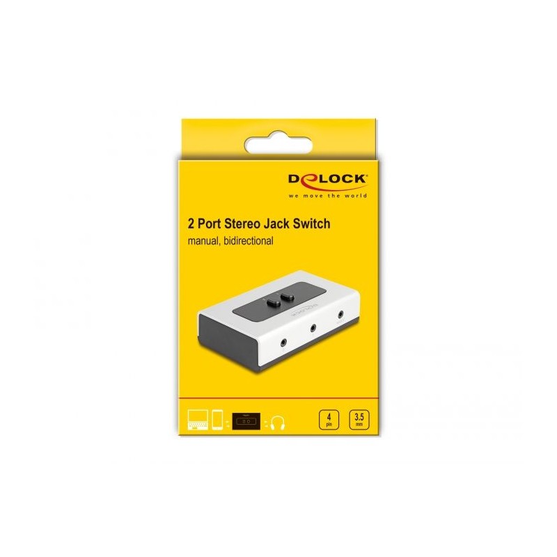 Delock 180° Rotatable Adapter - Audio adaptér - 4pólové mini-phone stereo 3,5 mm se zdírkami (female) do 4pólové mini-phone