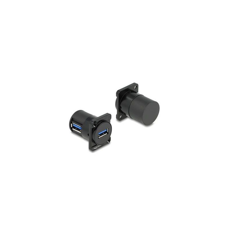 Delock D-Type Module - Modul - úhel 90° - montáž na panel - USB 3.0 Type A - cerná