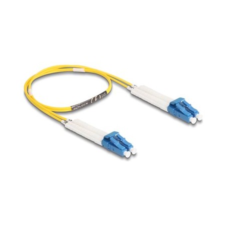 Delock - Sítový kabel - jednoduchý režim LC (M) úhlový do jednoduchý režim LC (M) úhlový - 0.5 m - optické vlákno - duplex - 9