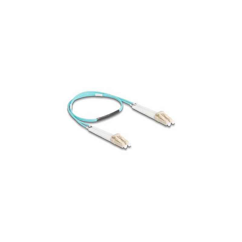 Delock - Sítový kabel - multirežim LC (M) do multirežim LC (M) - 0.5 m - optické vlákno - duplex - 50 / 125 mikron - OM3