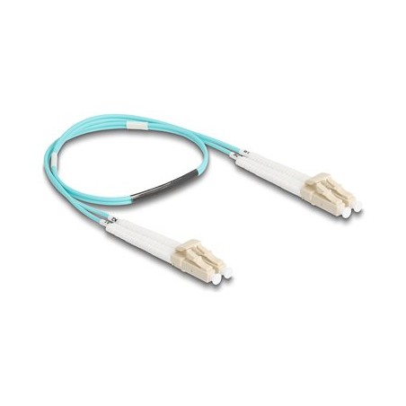 Delock - Sítový kabel - multirežim LC (M) do multirežim LC (M) - 0.5 m - optické vlákno - duplex - 50 / 125 mikron - OM3