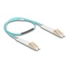 Delock - Sítový kabel - multirežim LC (M) do multirežim LC (M) - 0.5 m - optické vlákno - duplex - 50 / 125 mikron - OM3
