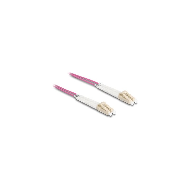 Delock - Sítový kabel - multirežim LC (M) do multirežim LC (M) - 0.5 m - optické vlákno - duplex - 50 / 125 mikron - OM4