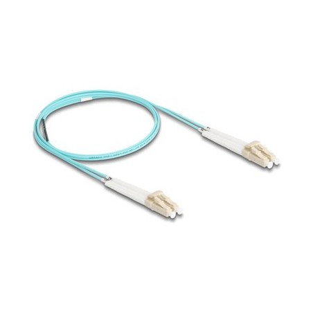 Delock - Sítový kabel - multirežim LC (M) úhlový do multirežim LC (M) úhlový - 1 m - optické vlákno - duplex - 50 / 125 mikron