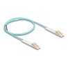 Delock - Sítový kabel - multirežim LC (M) úhlový do multirežim LC (M) úhlový - 1 m - optické vlákno - duplex - 50 / 125 mikron