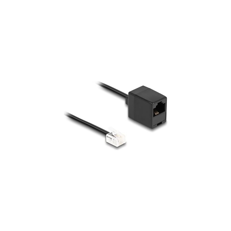 Delock - Telefonní kabel - RJ-11 (M) do RJ-45 (F) - 1 m - plochý - cerná
