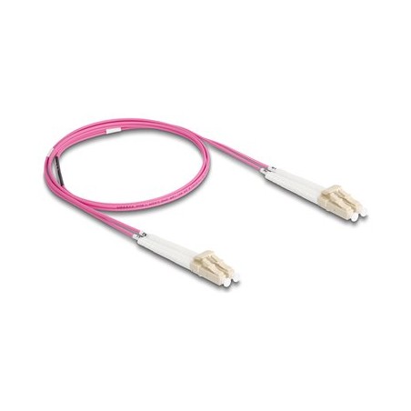 Delock - Sítový kabel - multirežim LC (M) do multirežim LC (M) - 1 m - optické vlákno - duplex - 50 / 125 mikron - OM4