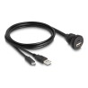 Delock - Kabel USB - USB, 24 pin USB-C (M) do USB, 24 pin USB-C (F) - 1 m - up to 480 Mbps - cerná