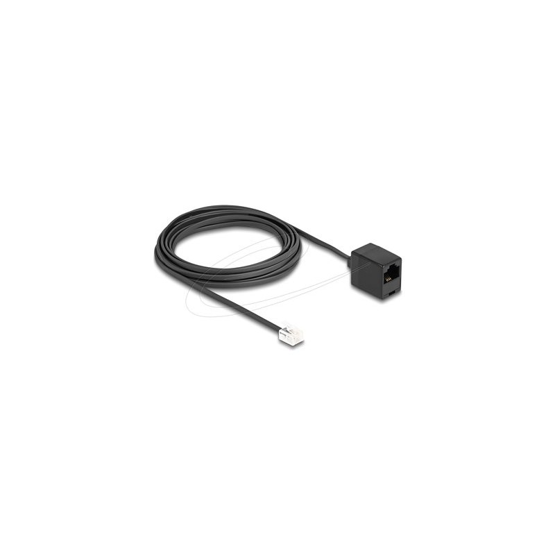 Delock - Telefonní kabel - RJ-11 (M) do RJ-45 (F) - 5 m - cerná