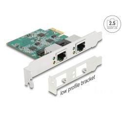 Delock - Sítový adaptér - PCIe 2.1 nízký profil - 10M/100M/1G/2.5 Gigabit Ethernet x 1