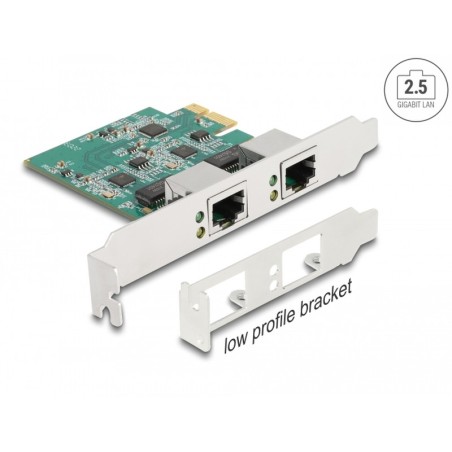 Delock - Sítový adaptér - PCIe 2.1 nízký profil - 10M/100M/1G/2.5 Gigabit Ethernet x 1