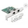 Delock - Sítový adaptér - PCIe 2.1 nízký profil - 10M/100M/1G/2.5 Gigabit Ethernet x 1
