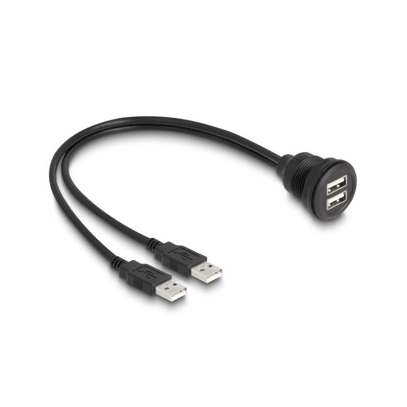 Delock - Prodlužovací šnura USB - USB (F) do USB (F) - 1 m - cerná