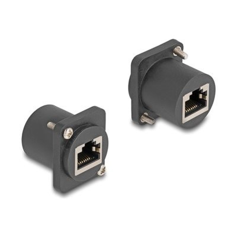 Delock D-Type Module - Modul - se šrouby - montáž na panel - RJ-45 - cerná
