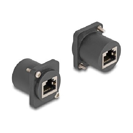 Delock D-Type Module - Modul - se šrouby - montáž na panel - RJ-45 - cerná