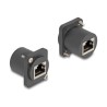 Delock D-Type Module - Modul - se šrouby - montáž na panel - RJ-45 - cerná