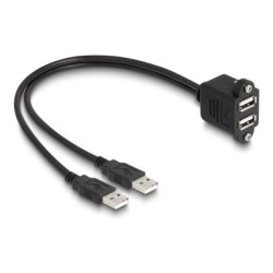 Delock - Prodlužovací šnura USB - USB (M) do USB (F) šroubovací - USB 2.0 - 1 m - cerná
