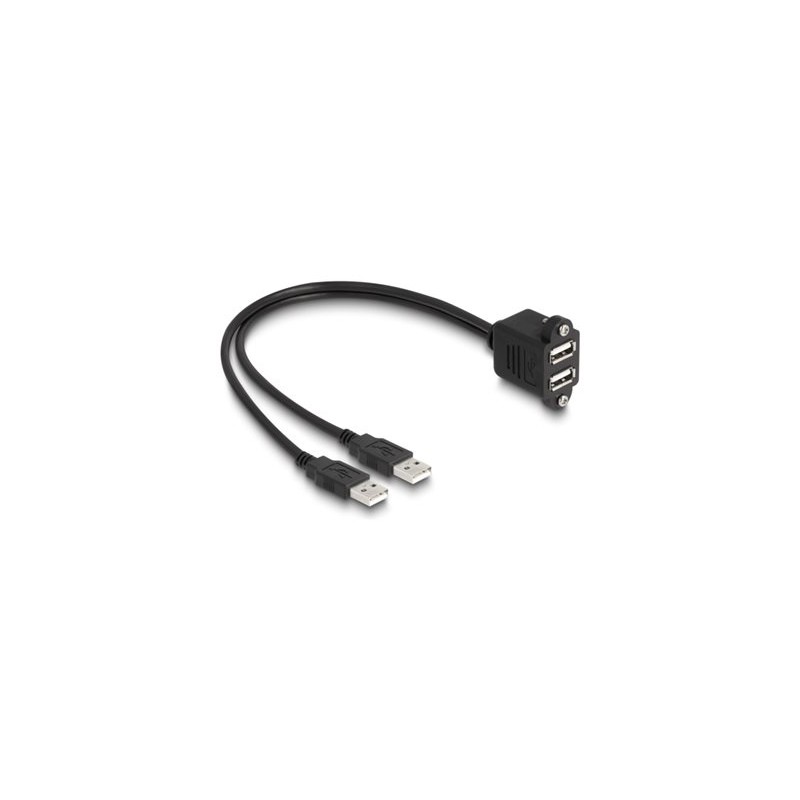 Delock - Prodlužovací šnura USB - USB (M) do USB (F) šroubovací - USB 2.0 - 1 m - cerná