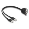 Delock - Prodlužovací šnura USB - USB (M) do USB (F) šroubovací - USB 2.0 - 1 m - cerná