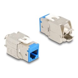 Delock - Modul - bez náradí - CAT 6a - RJ-45, LSA - modrá (balení 10)