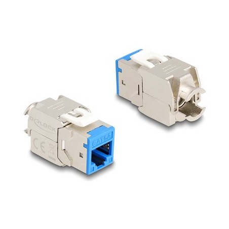 Delock - Modul - bez náradí - CAT 6a - RJ-45, LSA - modrá (balení 10)