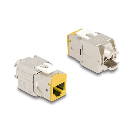 Delock - Modul - bez náradí - CAT 6a - RJ-45, LSA - žlutá (balení 10)