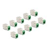 Delock - Modul keystone - RJ-45 (F) do LSA (F) - STP - CAT 6a - zelená (balení 10)