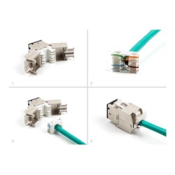 Delock - Modul keystone - RJ-45 (F) do LSA (F) - STP - CAT 6a - cerná (balení 10)