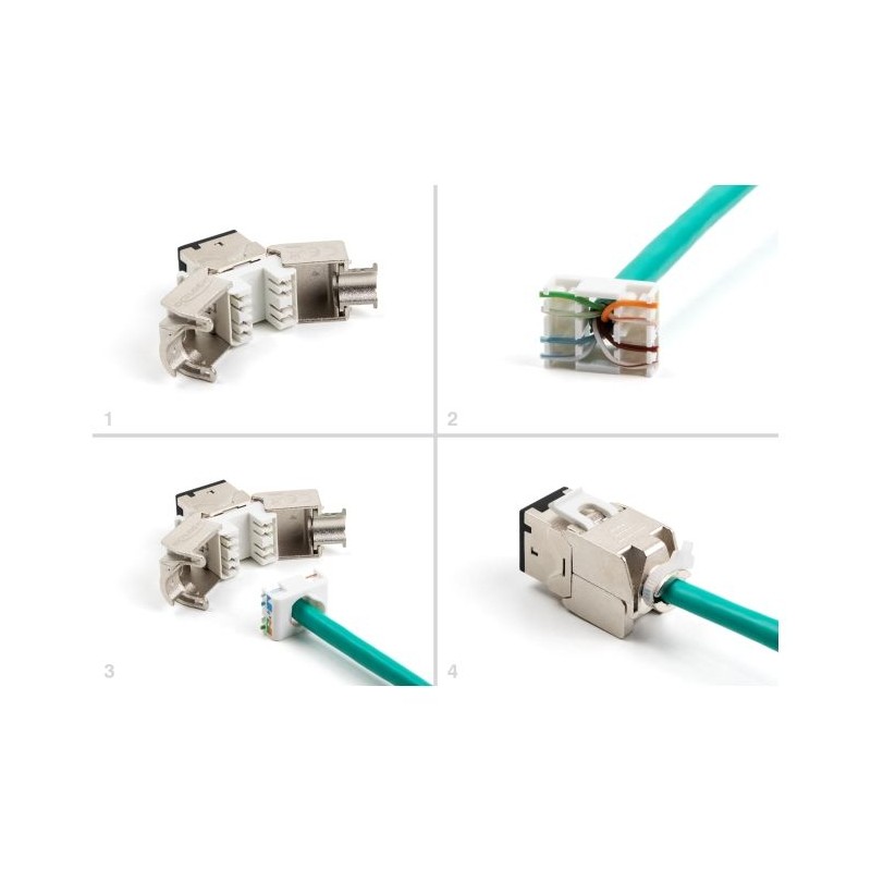 Delock - Modul keystone - RJ-45 (F) do LSA (F) - STP - CAT 6a - cerná (balení 10)