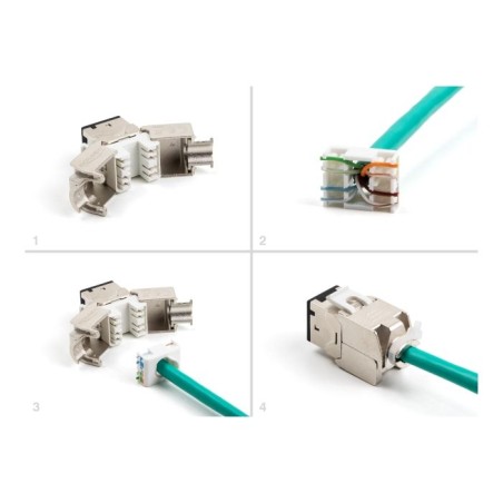 Delock - Modul keystone - RJ-45 (F) do LSA (F) - STP - CAT 6a - cerná (balení 10)