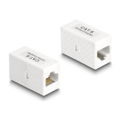 Delock - Sítový propojovací kabel - RJ-45 (F) do RJ-45 (F) - UTP - CAT 6 - bílá