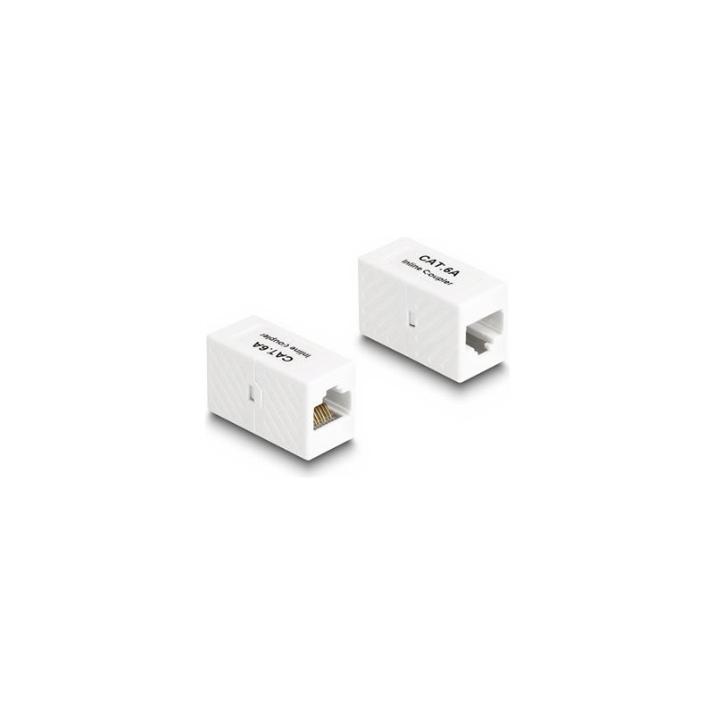 Delock - Sítový propojovací kabel - RJ-45 (F) do RJ-45 (F) - UTP - CAT 6a - bílá 88134