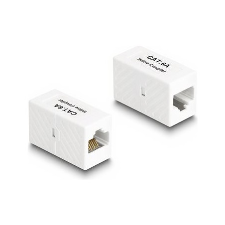 Delock - Sítový propojovací kabel - RJ-45 (F) do RJ-45 (F) - UTP - CAT 6a - bílá 88134