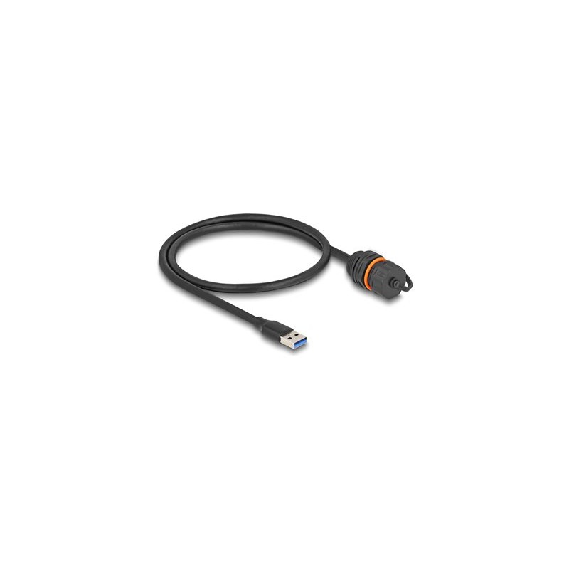 Delock - Prodlužovací šnura USB - USB typ A (M) do USB typ A (F) ochranná cepka - 60 cm - built-in sealing cap, závit M20