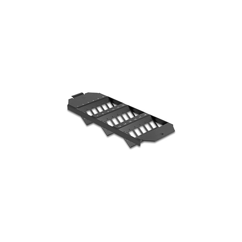 Delock - Propojovací panel - pro spojky SC simplex / LC duplex - montáž do podlahové krabice - cerná - 18 ports