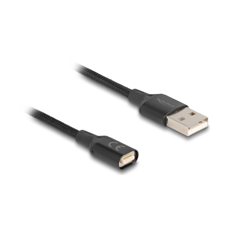 Delock - USB nabíjecí kabel - USB (M) do terminál (magnet) - USB 2.0 - 5 V - 3 A - 1 m - cerná