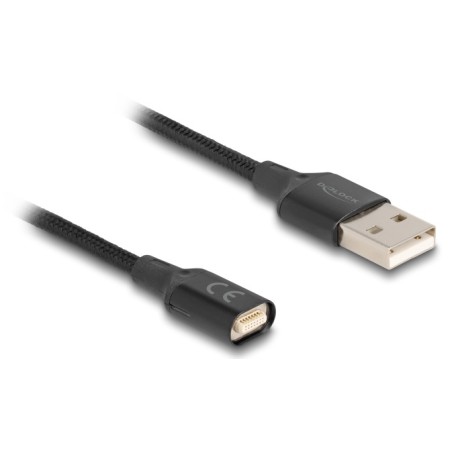 Delock - USB nabíjecí kabel - USB (M) do terminál (magnet) - USB 2.0 - 5 V - 3 A - 1 m - cerná